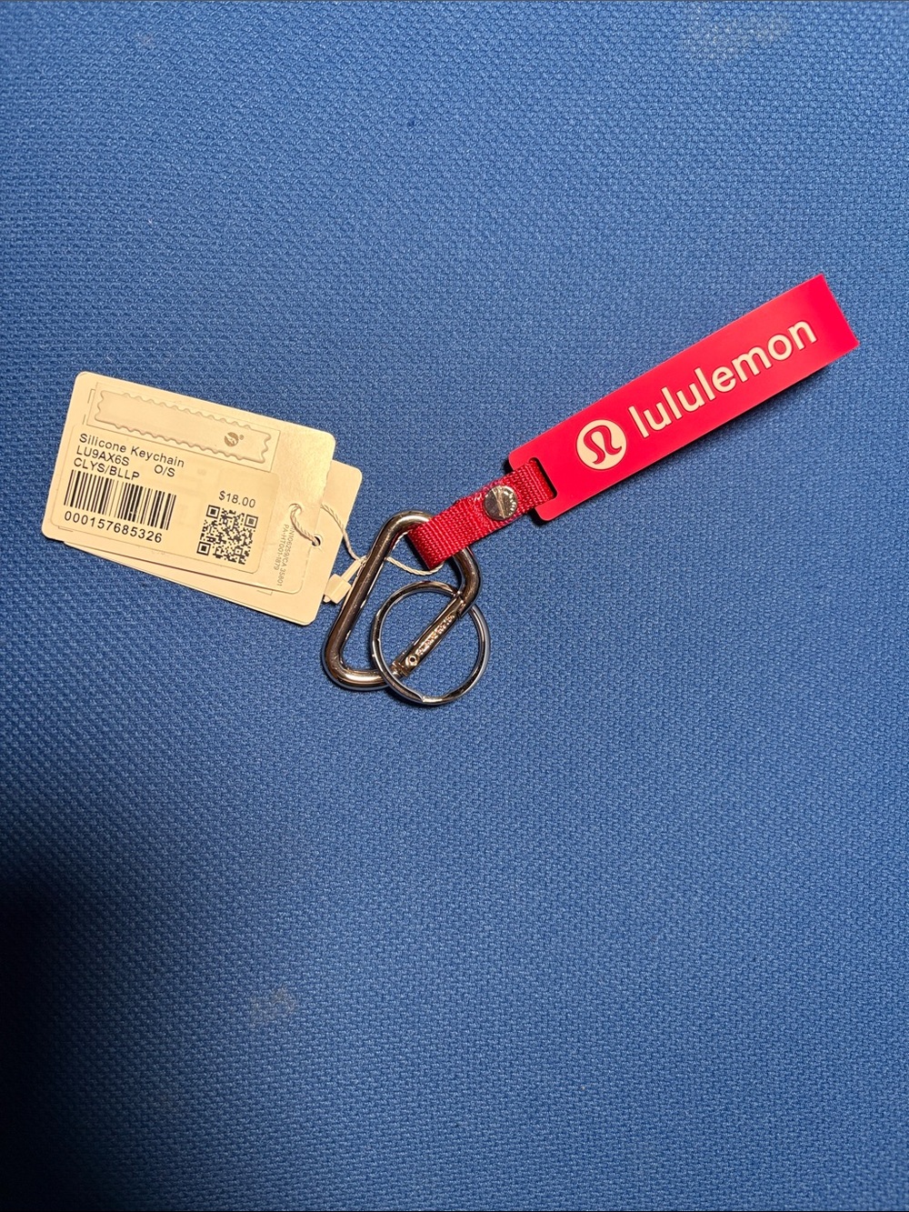 Lululemon Silicone Keychain NWT in the Long Time SOLD OUT Calypso Pink